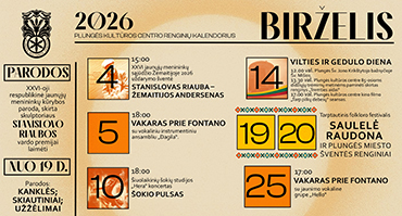 Plungės kultūros centro renginiai birželio mėnesį