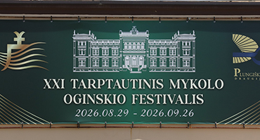 Rugpjūčio 29–rugsėjo 26 dienomis Plungėje – XXI tarptautinis Mykolo Oginskio muzikos festivalis