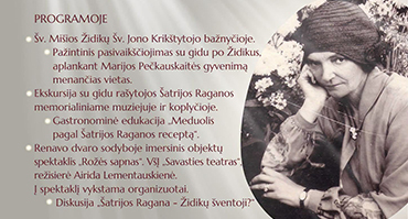 Liepos 24 d. Židikuose ir Renave (Mažeikių r.) vyks renginiai, skirti rašytojos Marijos Pečkauskaitės-Šatrijos Raganos atminimui