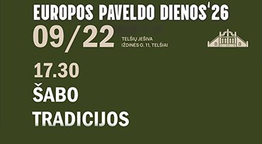 Rugsėjo 22 d. Telšiuose – Europos paveldo dienos renginiai